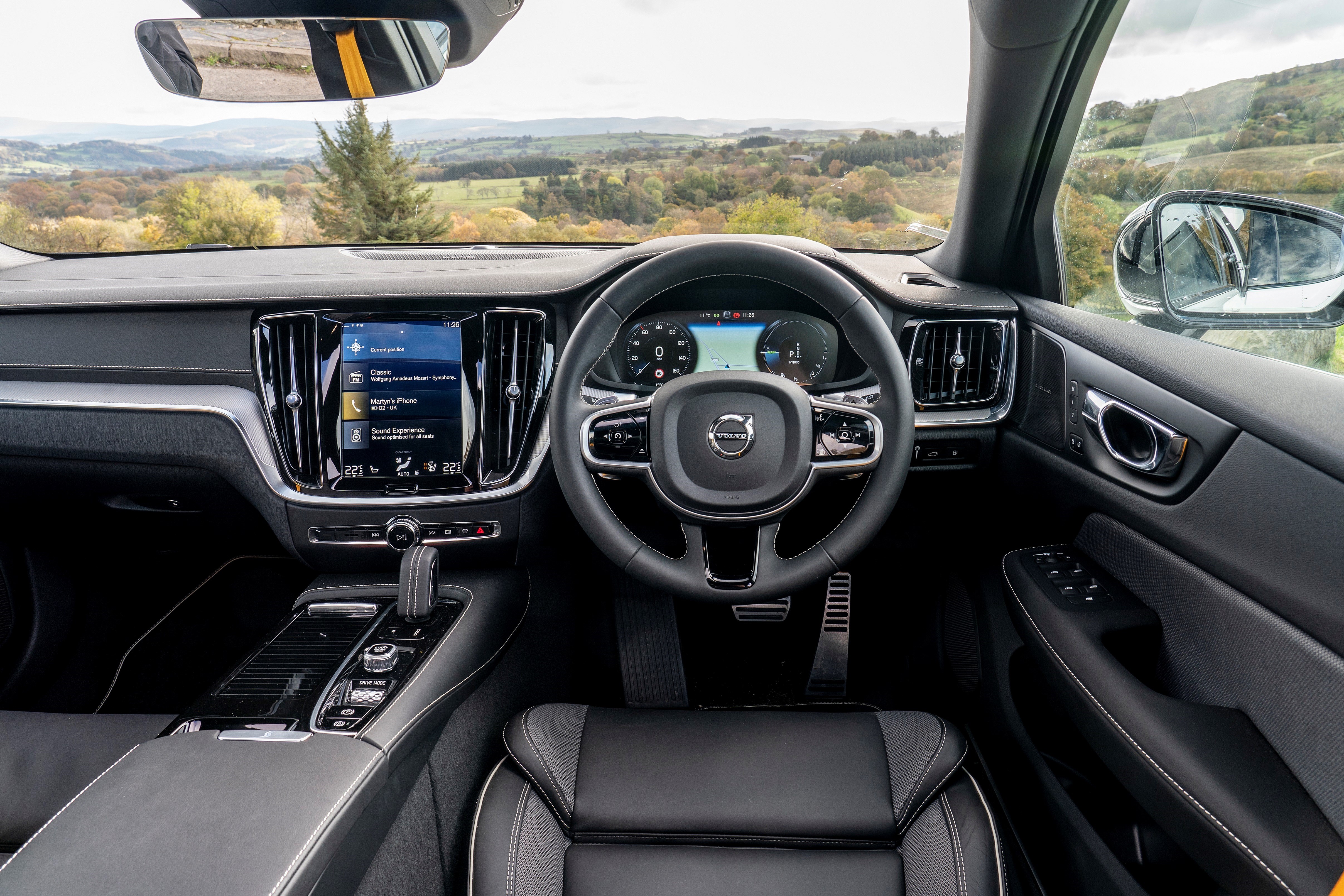 Interior in the Volvo