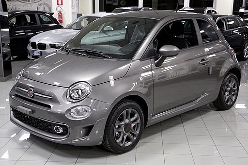 Metallic grey Fiat 500