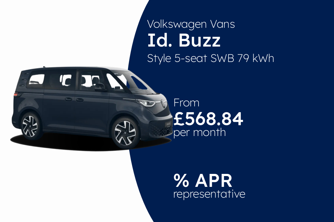 Volkswagen Vans Id. Buzz Style 5-seat SWB 79 kWh Pro 286 PS Electric 1 Speed BCH Finance Offer From £568.84 Per Month.