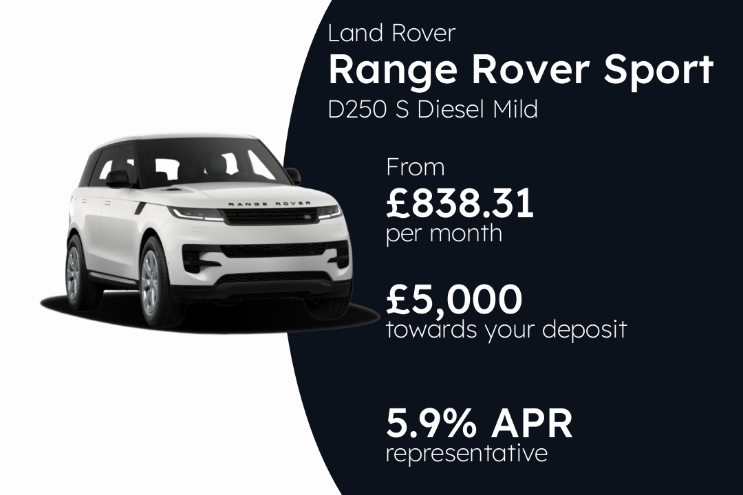 Land Rover Range Rover Sport D250 S Diesel Mild Hybrid 25MY PCP Finance Offer From £838.3100 Per Month.