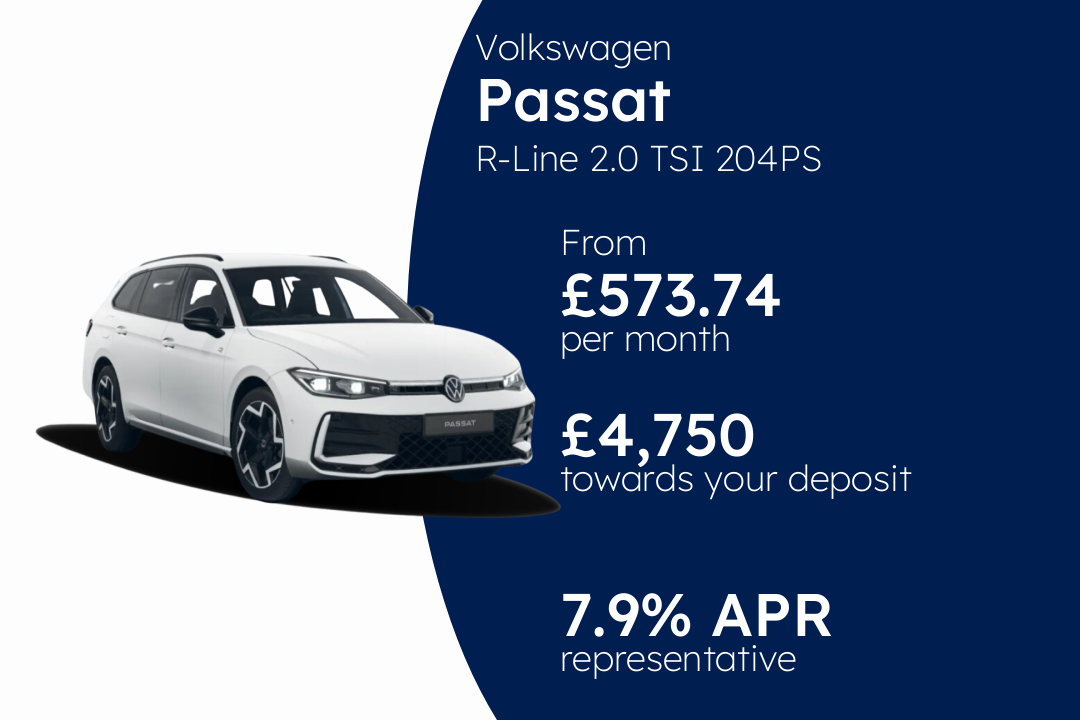 Volkswagen Passat R-Line 2.0 TSI 204PS 7-speed DSG PCP Finance Offer From £573.74 Per Month. 7.90% APR Representative.