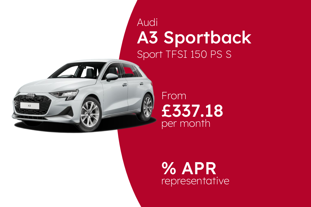 Audi A3 Sportback Sport TFSI 150 PS S Tronic BCH Finance Offer From £337.18 Per Month.