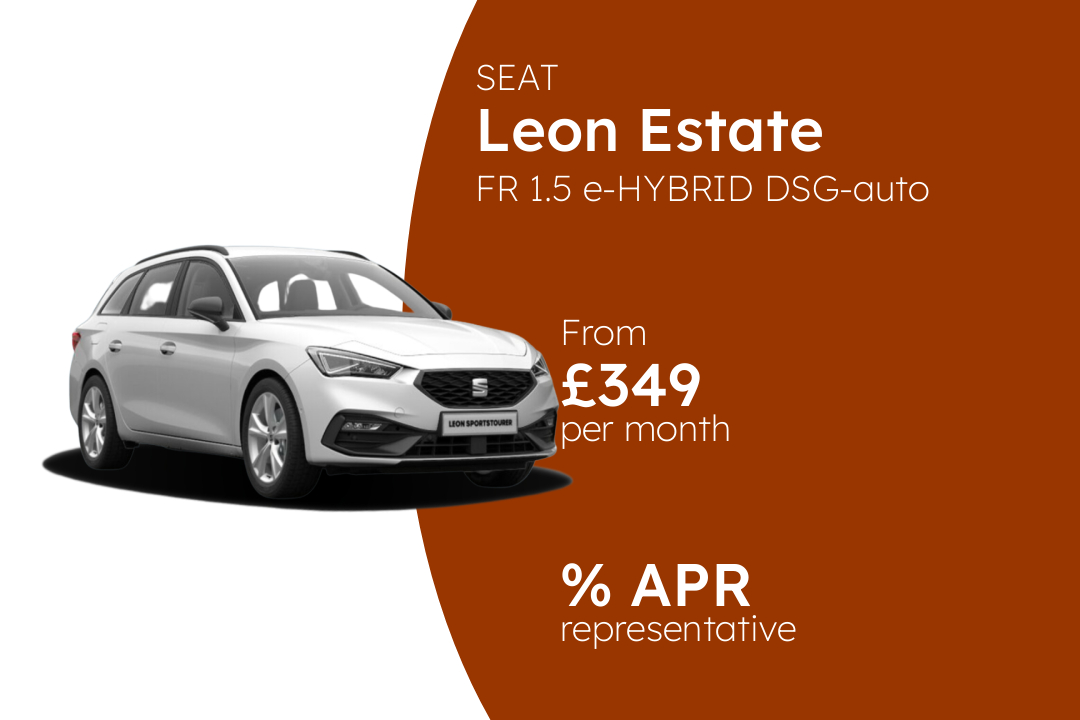 SEAT Leon Estate FR 1.5 e-HYBRID DSG-auto 204PS BCH Finance Offer From £349 Per Month.