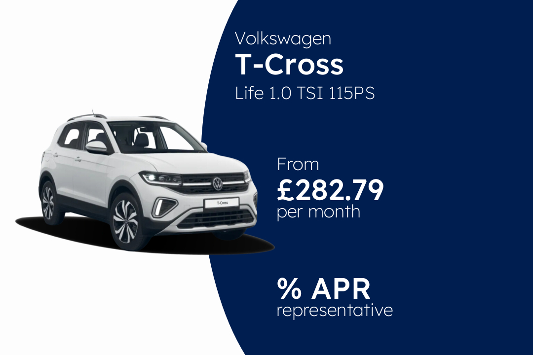 Volkswagen T-Cross Life 1.0 TSI 115PS 6-speed Manual 5 Door BCH Finance Offer From £282.7900 Per Month.