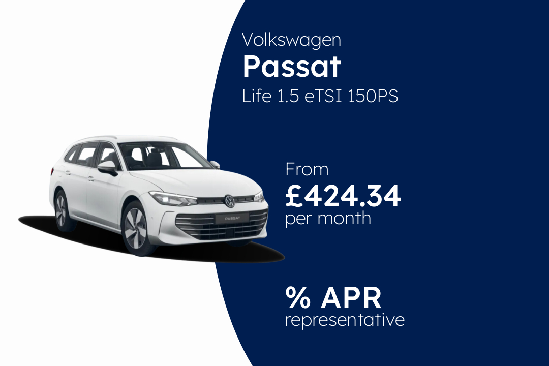 Volkswagen Passat Life 1.5 eTSI 150PS 7-speed DSG 5 Door BCH Finance Offer From £424.34 Per Month.