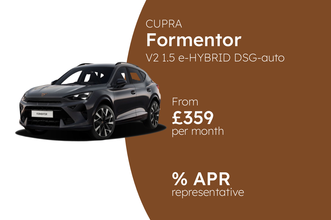 CUPRA Formentor V2 1.5 e-HYBRID DSG-auto 204PS BCH Finance Offer From £359 Per Month.