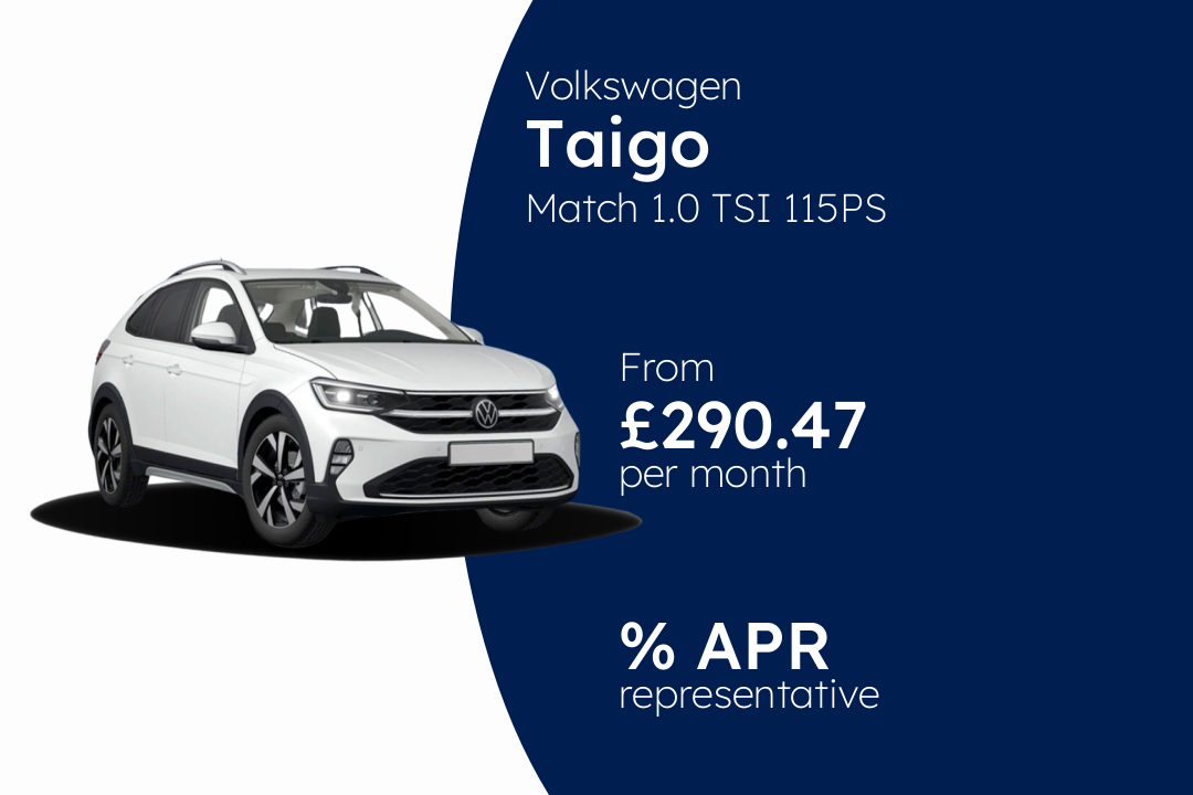 Volkswagen Taigo Match 1.0 TSI 115PS 7-speed DSG 5 Door BCH Finance Offer From £290.47 Per Month.