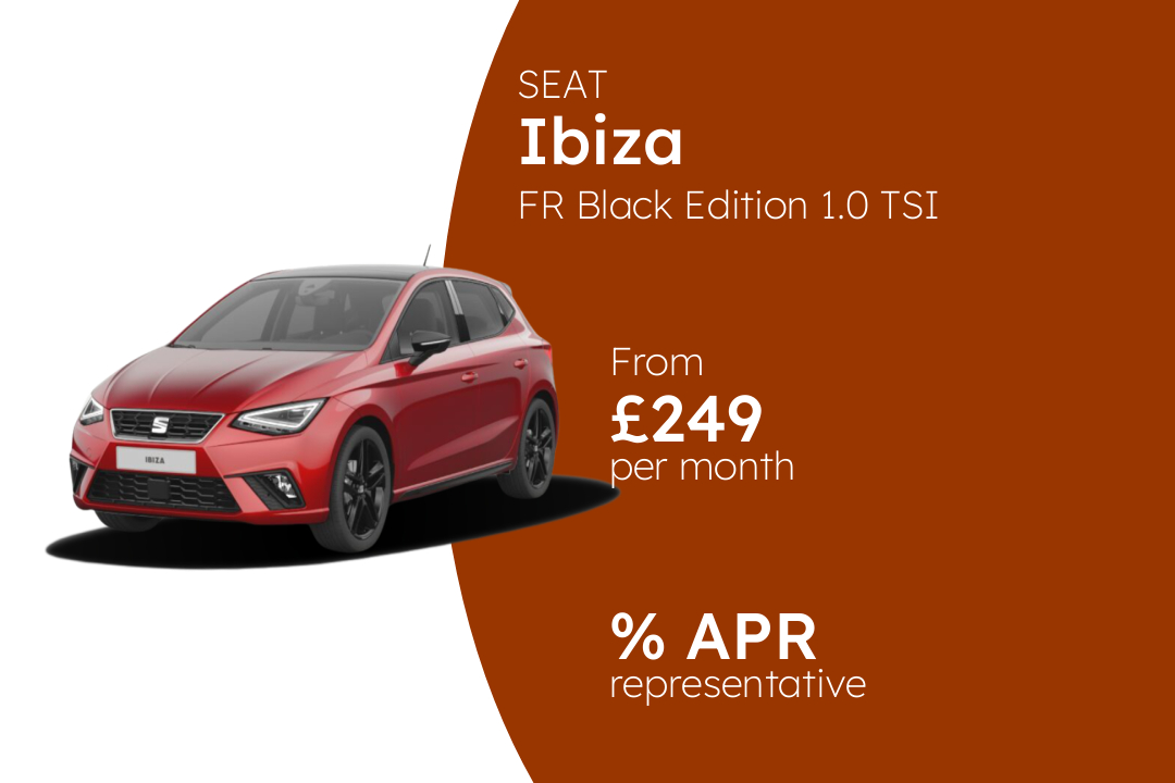 SEAT Ibiza FR Black Edition 1.0 TSI 115PS BCH Finance Offer From £249 Per Month.