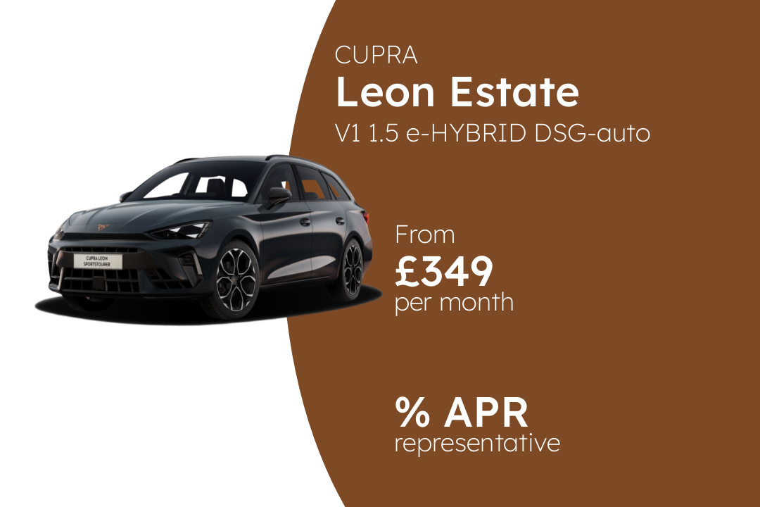 CUPRA Leon Estate V1 1.5 e-HYBRID DSG-auto 204PS BCH  Finance Offer From £349 Per Month.
