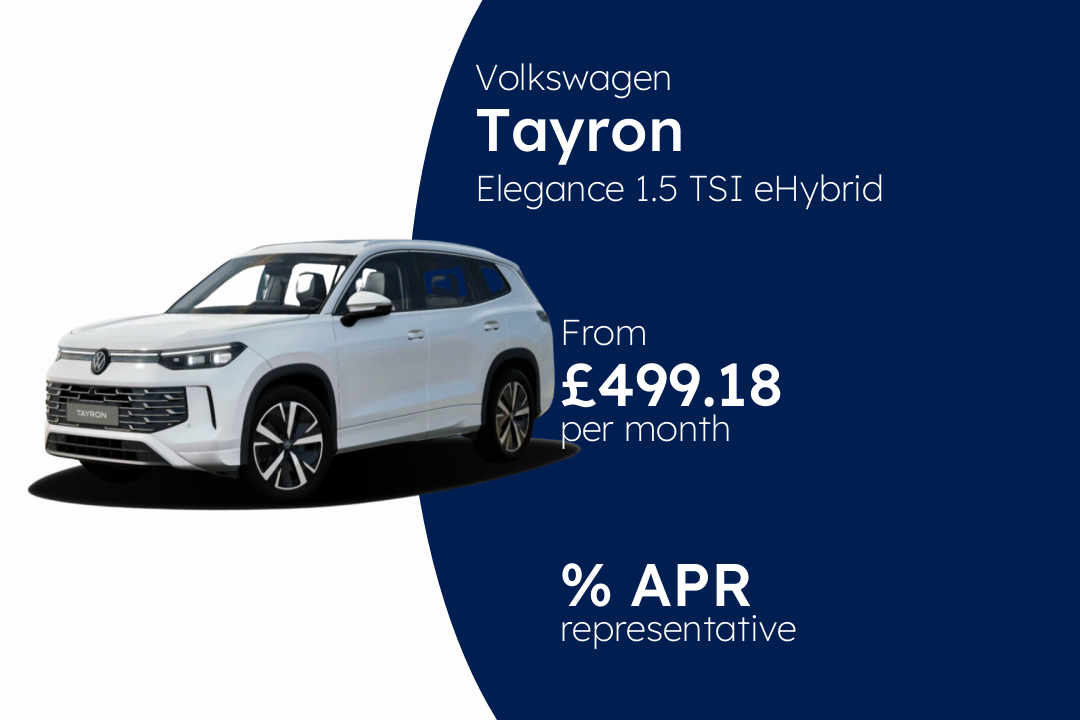 Volkswagen Tayron Elegance 1.5 TSI eHybrid 204PS 6-Speed DSG 5 Door BCH Finance Offer From £499.18 Per Month.