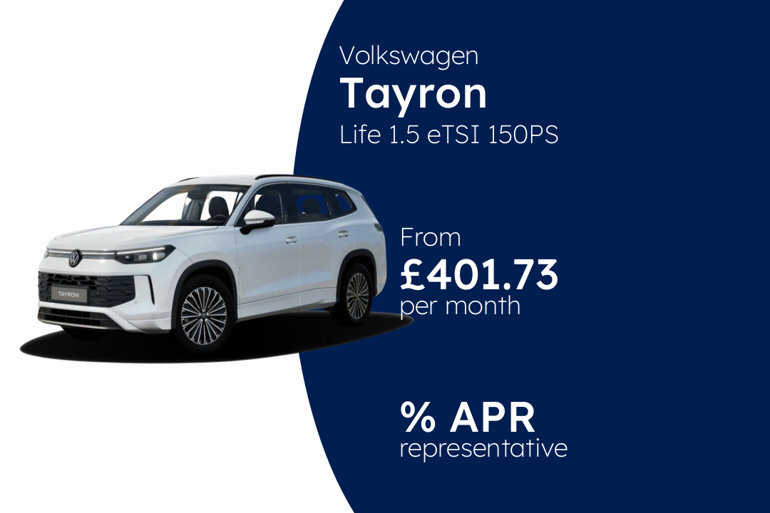 Volkswagen Tayron Life 1.5 eTSI 150PS 7-Speed DSG 5 Door BCH Finance Offer From £401.73 Per Month.