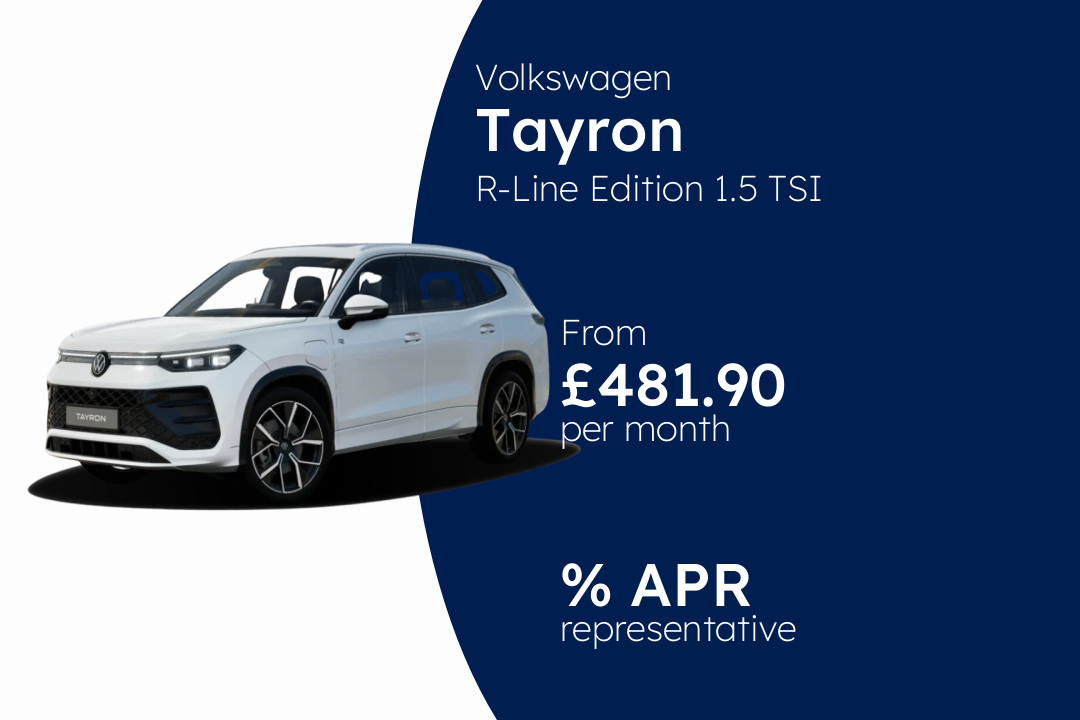Volkswagen Tayron R-Line Edition 1.5 TSI eHybrid 204PS 6-Speed DSG 5 Door BCH Finance Offer From £481.90 Per Month.