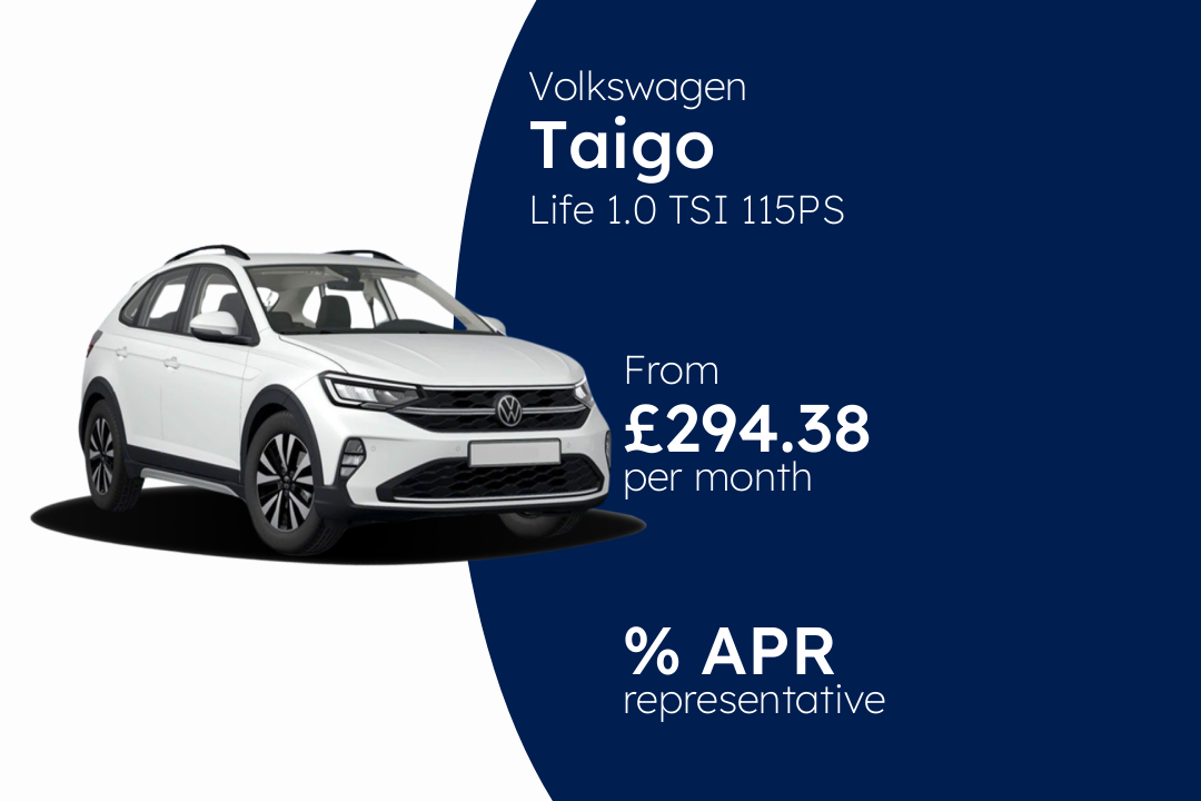 Volkswagen Taigo Life 1.0 TSI 115PS 7-speed DSG 5 Door BCH Finance Offer From £294.38 Per Month.