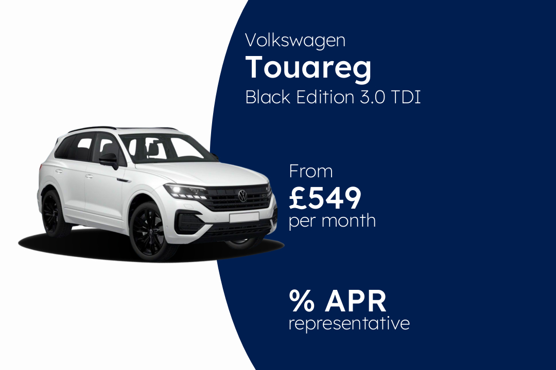 Volkswagen Touareg Black Edition 3.0 TDI 286PS 8-Speed Tiptronic 4Motion 5 Door BCH Finance Offer From £549 Per Month.