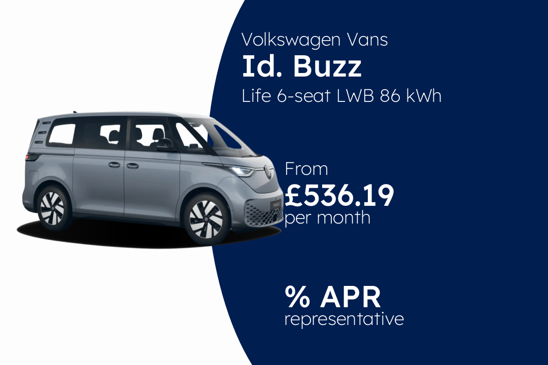 Volkswagen Vans Id. Buzz Life 6-seat LWB 86 kWh Pro 286 PS Electric 1 Speed BCH Finance Offer From £536.19 Per Month.